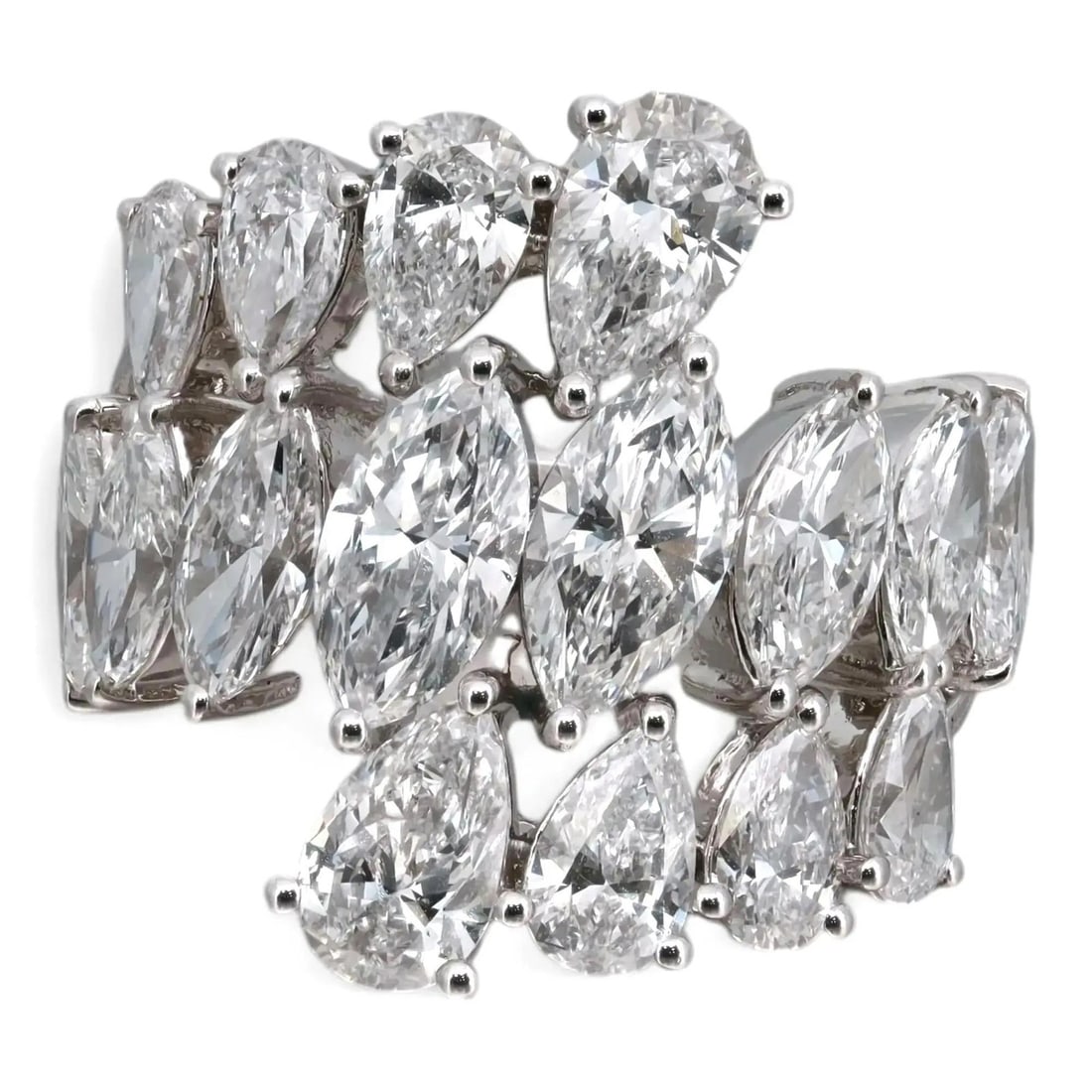 Rachel Koen 5.88Ctw Marquise Pear Lab Grown Diamond Ring in 18K White Gold (1 of 5)