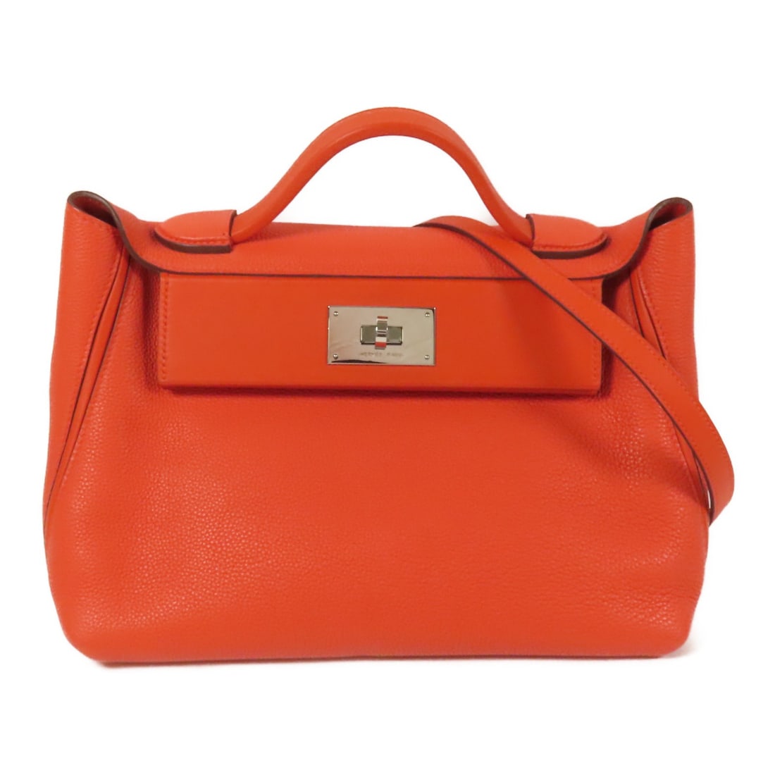 HERMES 24/24 2 Way Shoulder Bag Clemence Leather Capucine Orange (1 of 17)