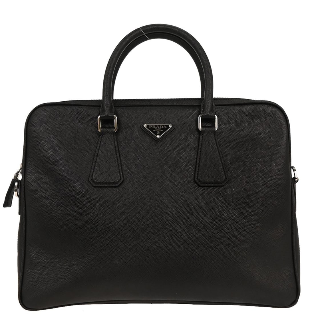 Prada Black Leather Briefcase Handbag Made in Italy (1 of 10)
