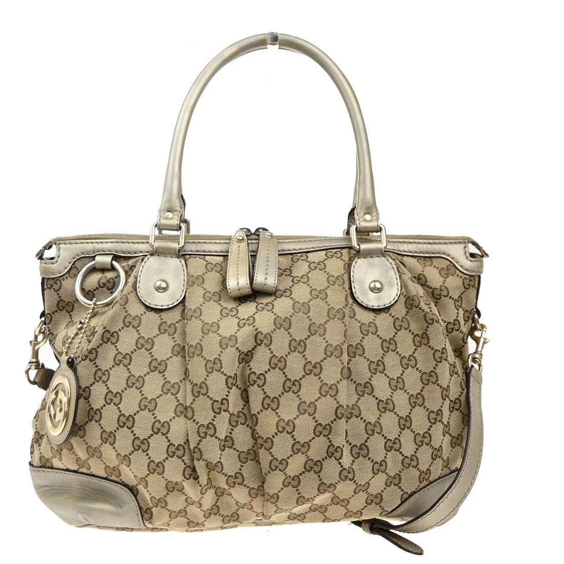 Brown Sukey Tote Bag with Top Handles by Gucci (1 of 1)