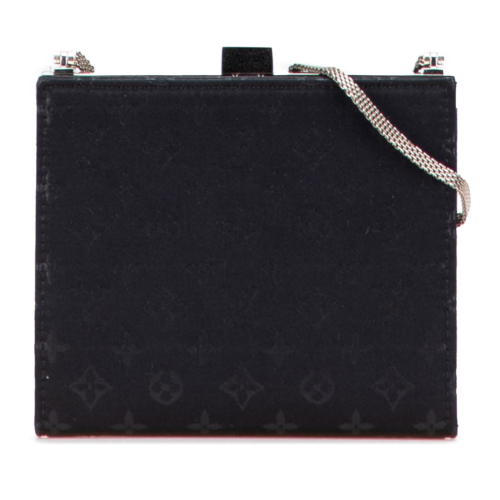 Louis Vuitton Monogram Satin Mini Ange Black Fabric Bag: Louis Vuitton Monogram Satin Mini Ange Black Fabric Bag The Louis Vuitton Monogram Satin Mini Ange is a stylish and compact bag crafted from monogram satin fabric. It features a durable metal strap an