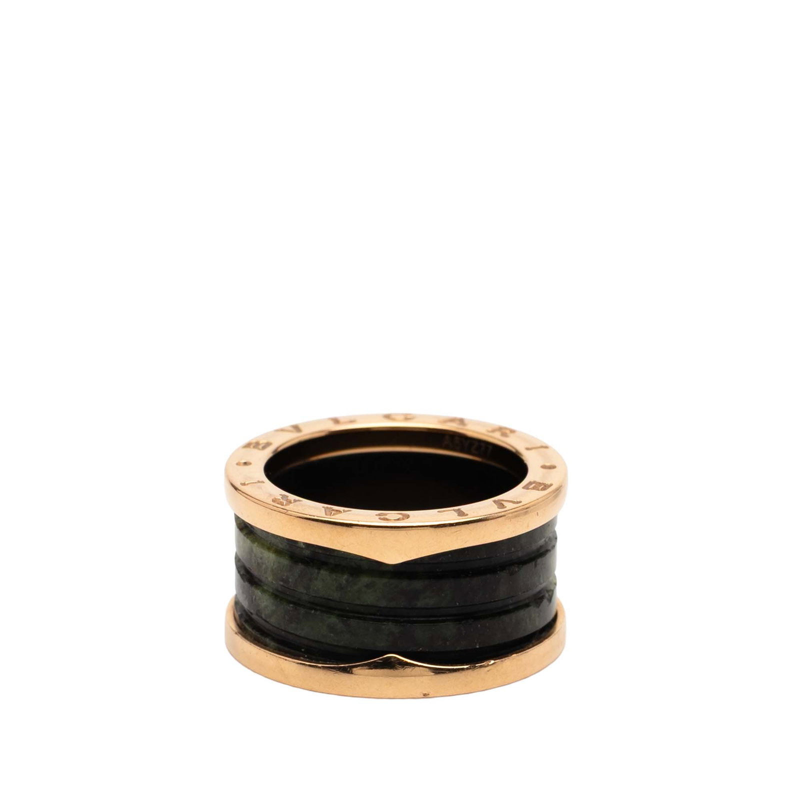 Bvlgari 18K Rose Gold Bowenite B Zero1 Four Band Ring (1 of 6)