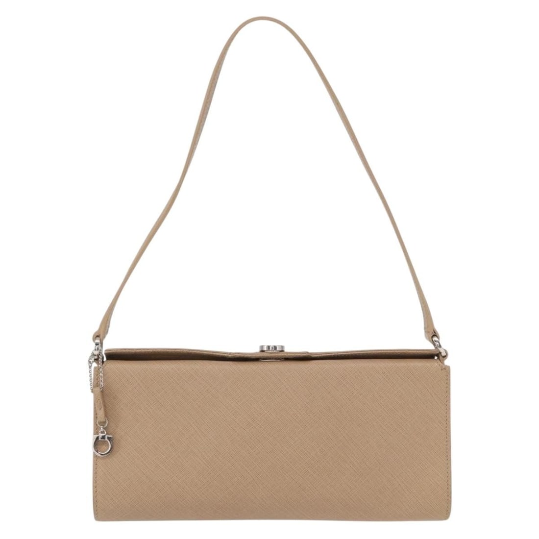 Gancini Beige Shoulder Bag by Salvatore Ferragamo (1 of 2)
