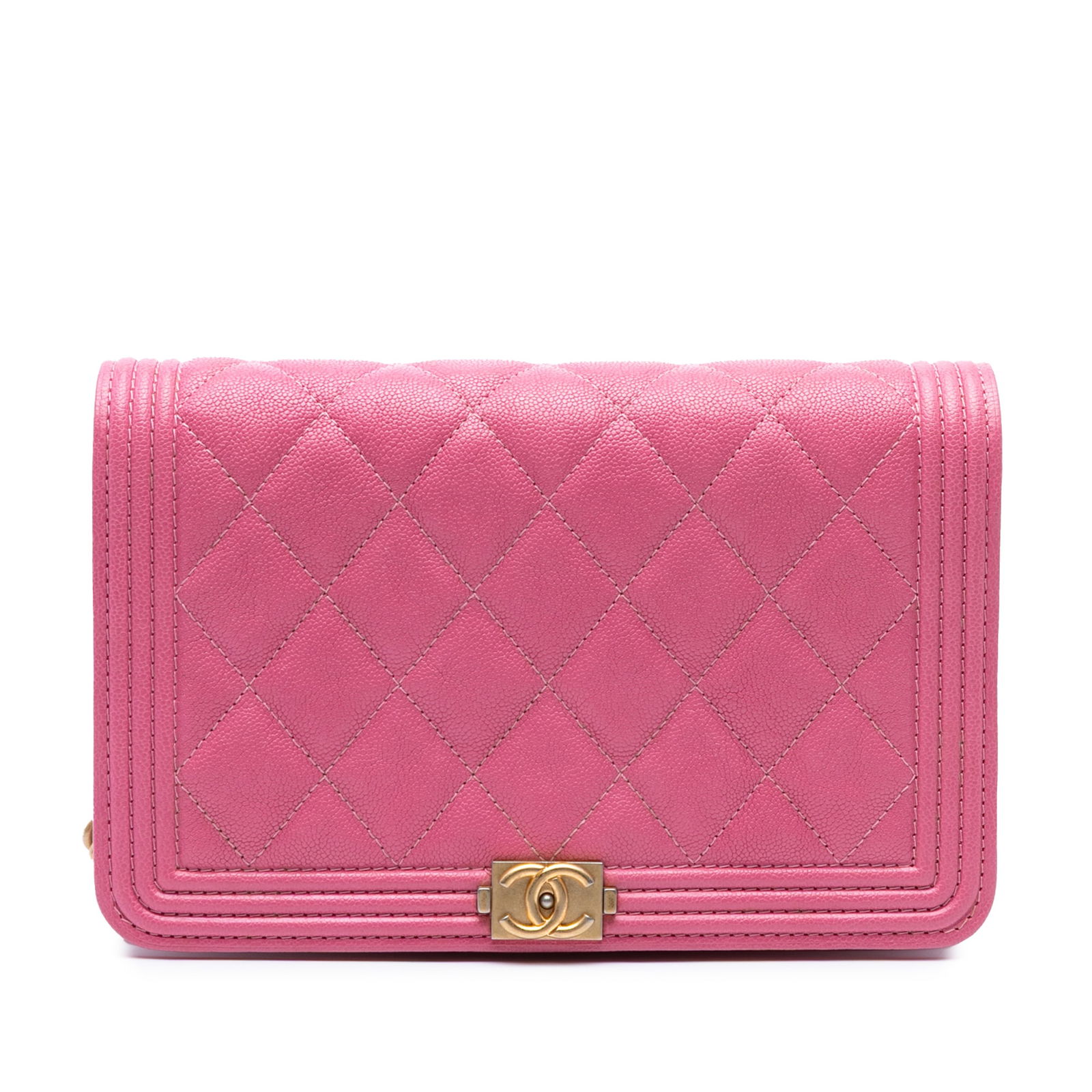 Chanel Small Quilted Caviar Boy Flap Bag Pink Italy (1 of 8)