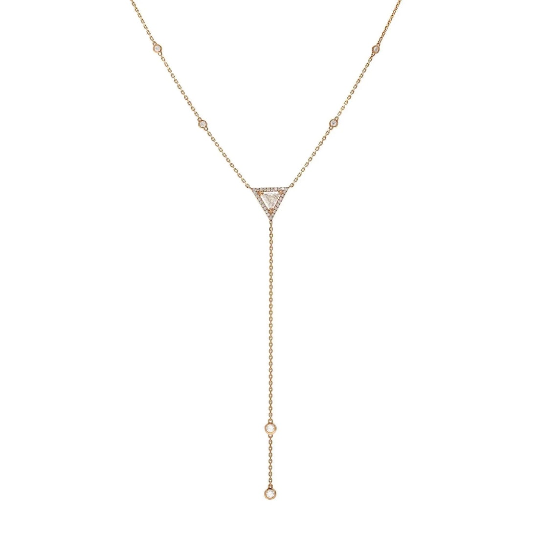 Messika Cravate Thea 0.83ct Diamond Lariat Necklace 18K Rose Gold: Messika Cravate Thea 0.83ct Diamond Lariat Necklace 18K Rose Gold Elevate your style with this exquisite Messika Cravate Thea diamond necklace, a stunning piece crafted in luxurious 18K rose gold. Thi