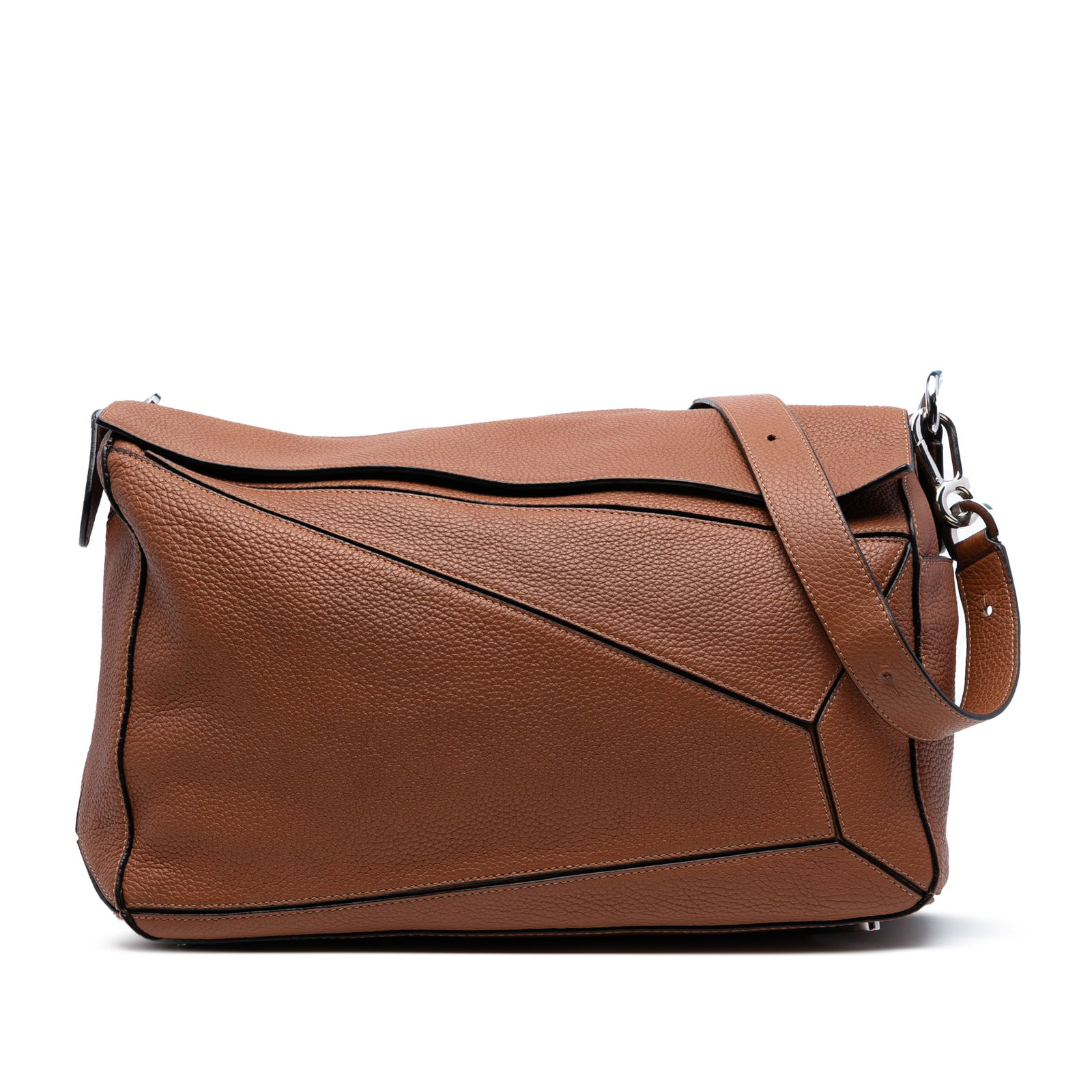 LOEWE Large Calfskin Puzzle Satchel in Brown Leather (1 of 7)