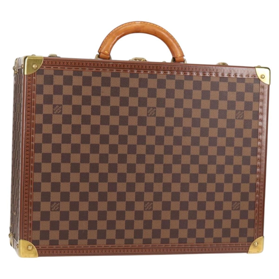 Louis Vuitton Damier Ebene Cotoville 45 Trunk N21341 Authentic French Design: Louis Vuitton Damier Ebene Cotoville 45 Trunk N21341 Authentic French Design Introducing the LOUIS VUITTON Damier Ebene Cotoville 45 Trunk, a luxurious piece crafted in France. This trunk features the