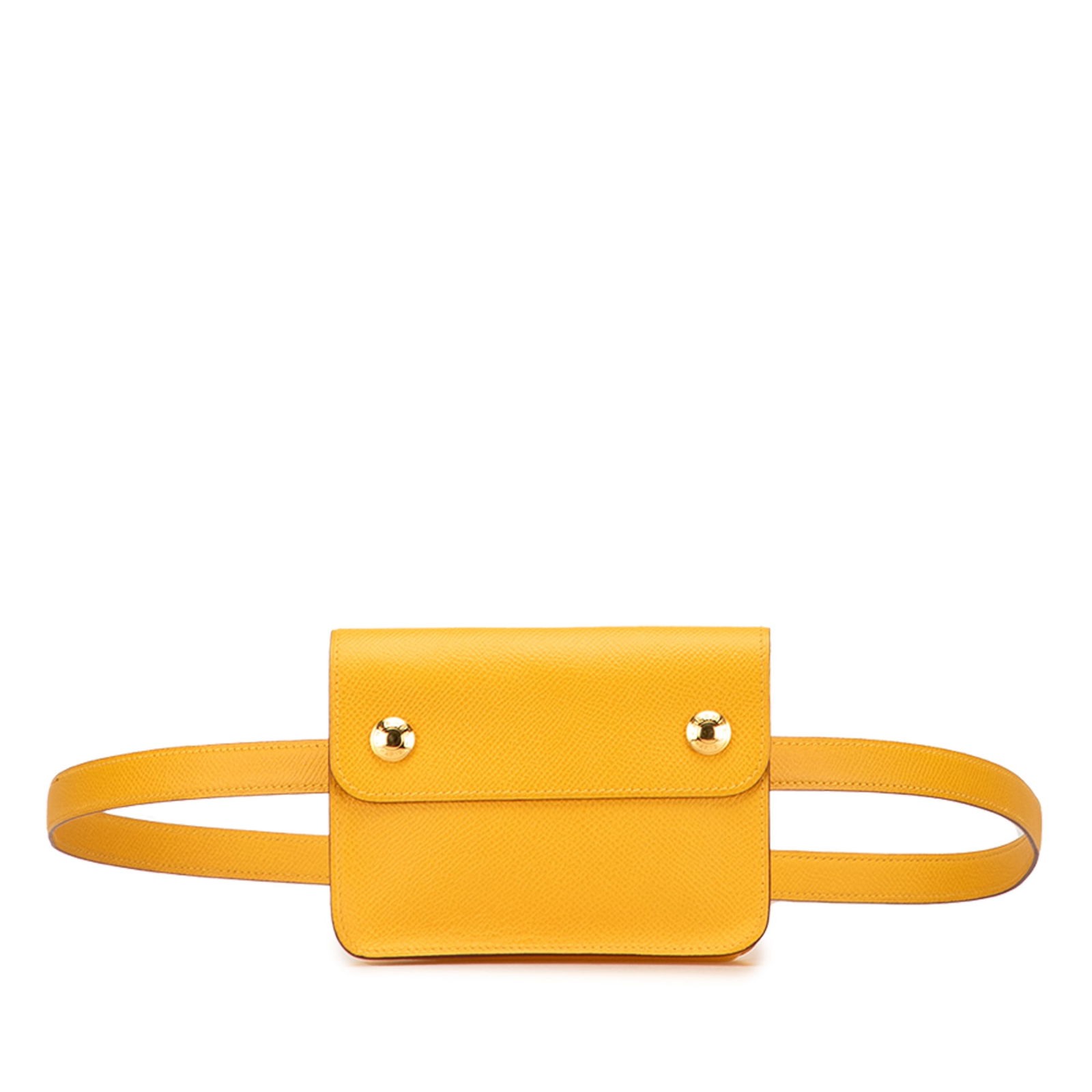 Hermes Courchevel Pochette Leather Belt Bag Yellow (1 of 11)
