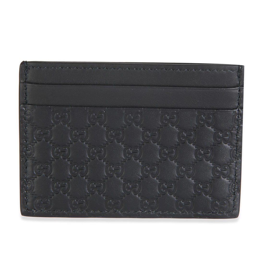 Black Leather Microguccissima Card Holder Wallet by Gucci (1 of 8)