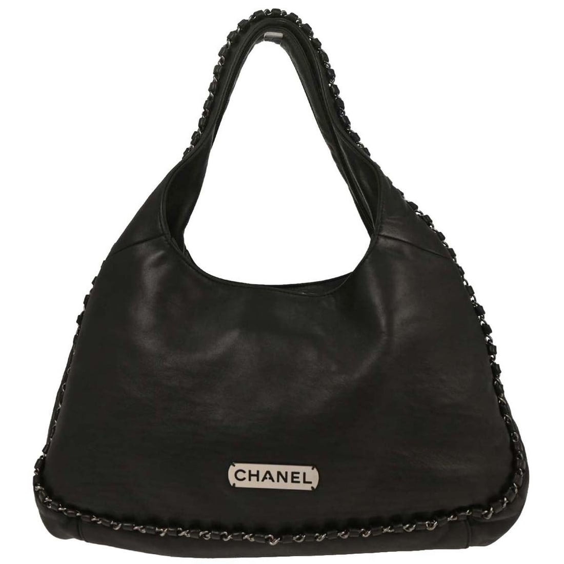 Chanel Black Lambskin Top Handle Handbag France (1 of 10)