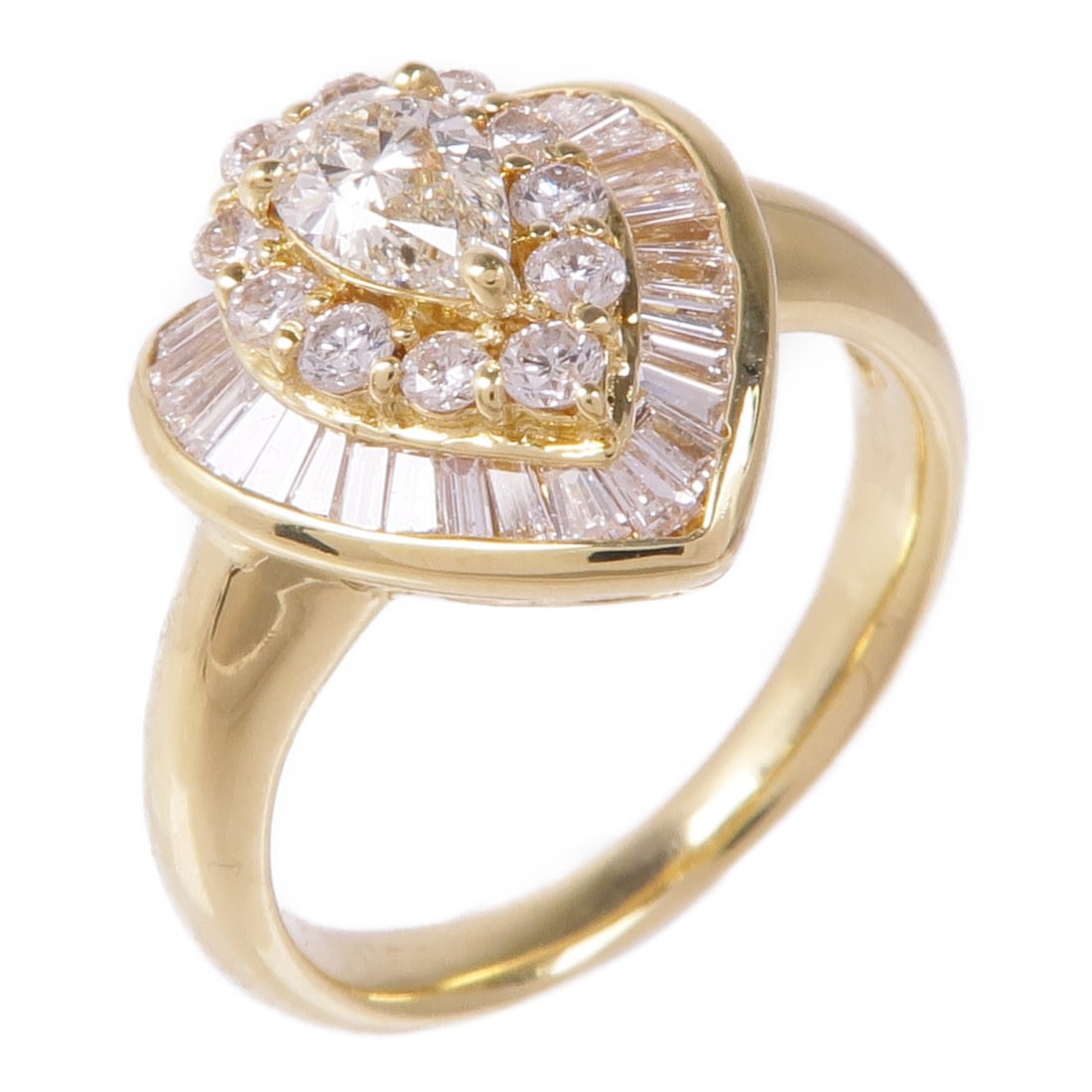 JEWELRY 18K Yellow Gold Diamond Ring Size 5.5 (1 of 8)