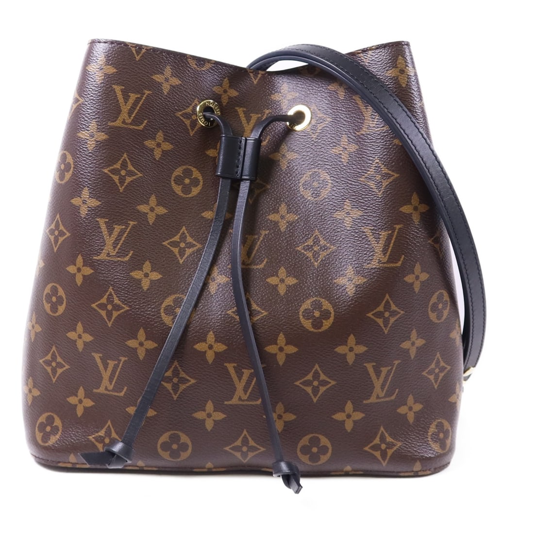 LOUIS VUITTON Neo Noe MM Brown Monogram Shoulder Bag GHW M44020: LOUIS VUITTON Neo Noe MM Brown Monogram Shoulder Bag GHW M44020 Elevate your style with the Louis Vuitton Neo Noe MM Shoulder Handbag, a perfect fusion of practicality and luxury. This chic shoulder b