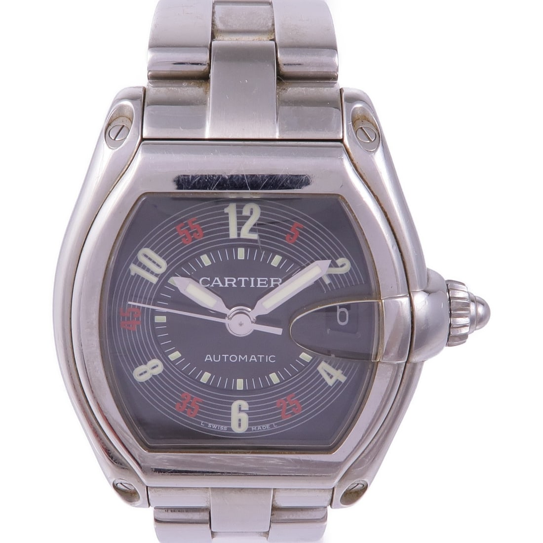 CARTIER Roadstar Automatic Stainless Steel Wristwatch Black Dial 100M Waterproof (1 of 15)