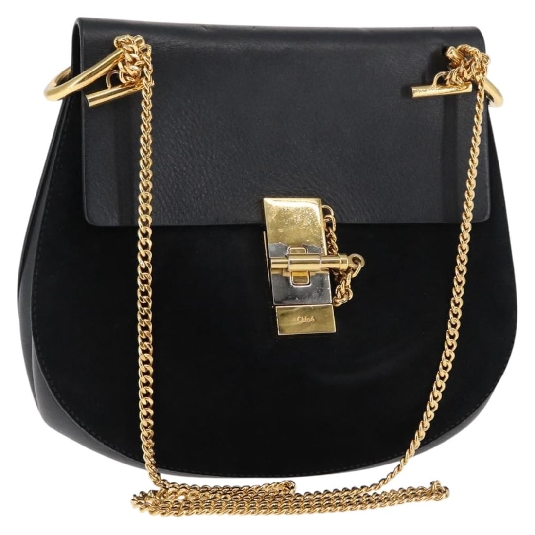 Chloe Drew Black Chain Strap Shoulder Bag (1 of 1)