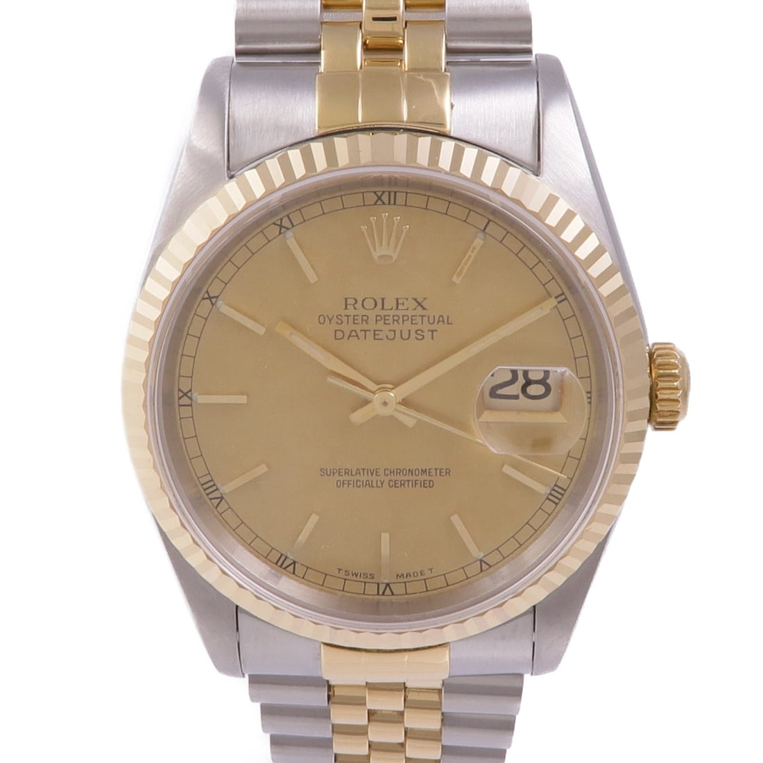 ROLEX Datejust 36mm Automatic Watch 18K Yellow Gold and Stainless Steel (1 of 13)