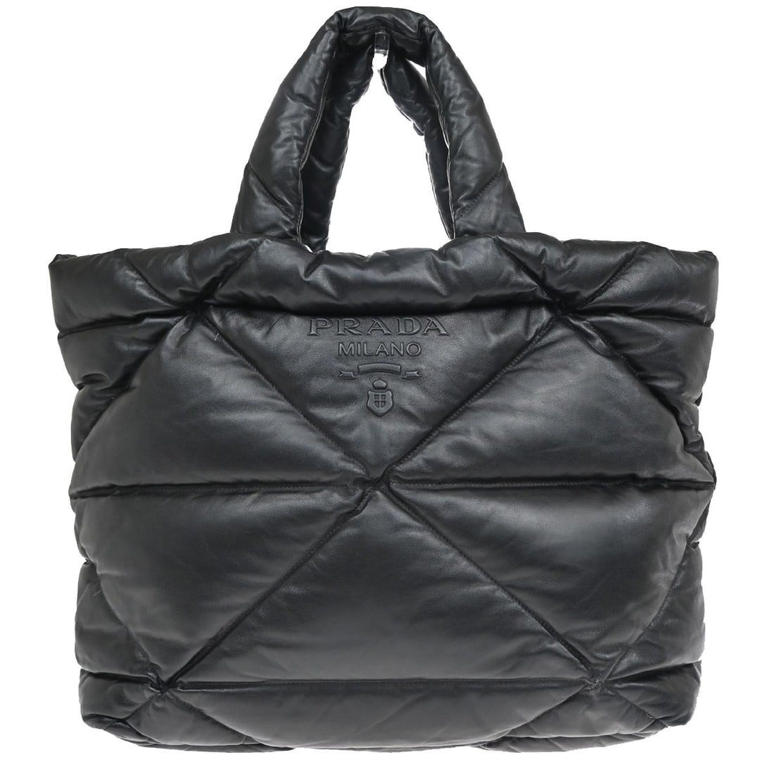 Black Prada Tote Padded Handbag for Women (1 of 1)