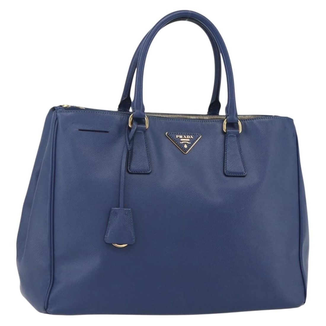 Blue Prada Galleria Double Zip Tote Bag (1 of 1)