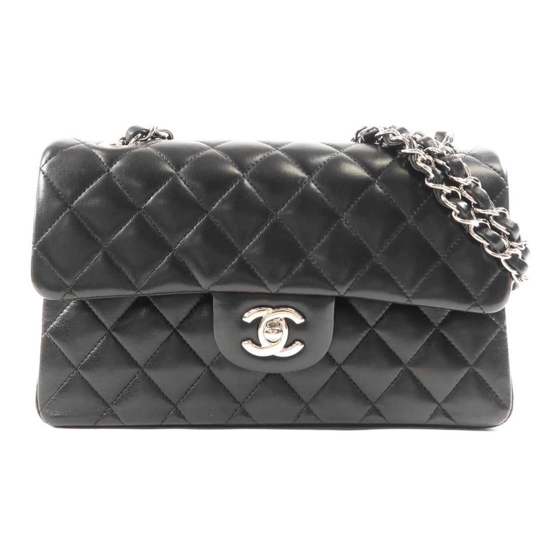 CHANEL Classic 23 Black Lambskin Shoulder Bag A01113 SHW: CHANEL Classic 23 Black Lambskin Shoulder Bag A01113 SHW Introducing the CHANEL Classic 23 Chain Shoulder Bag, a luxurious accessory crafted from premium lambskin leather. This timeless bag features a