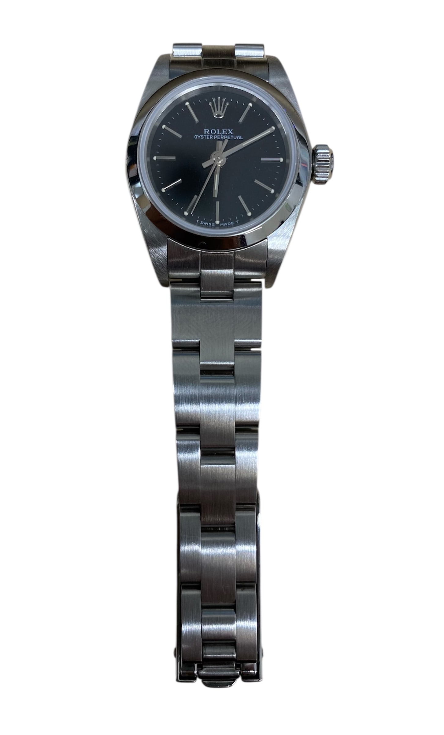 Ladies Oyster Perpetual Ref 76080 Watch With Aftermarket Pink Diamond Dial (1 of 3)