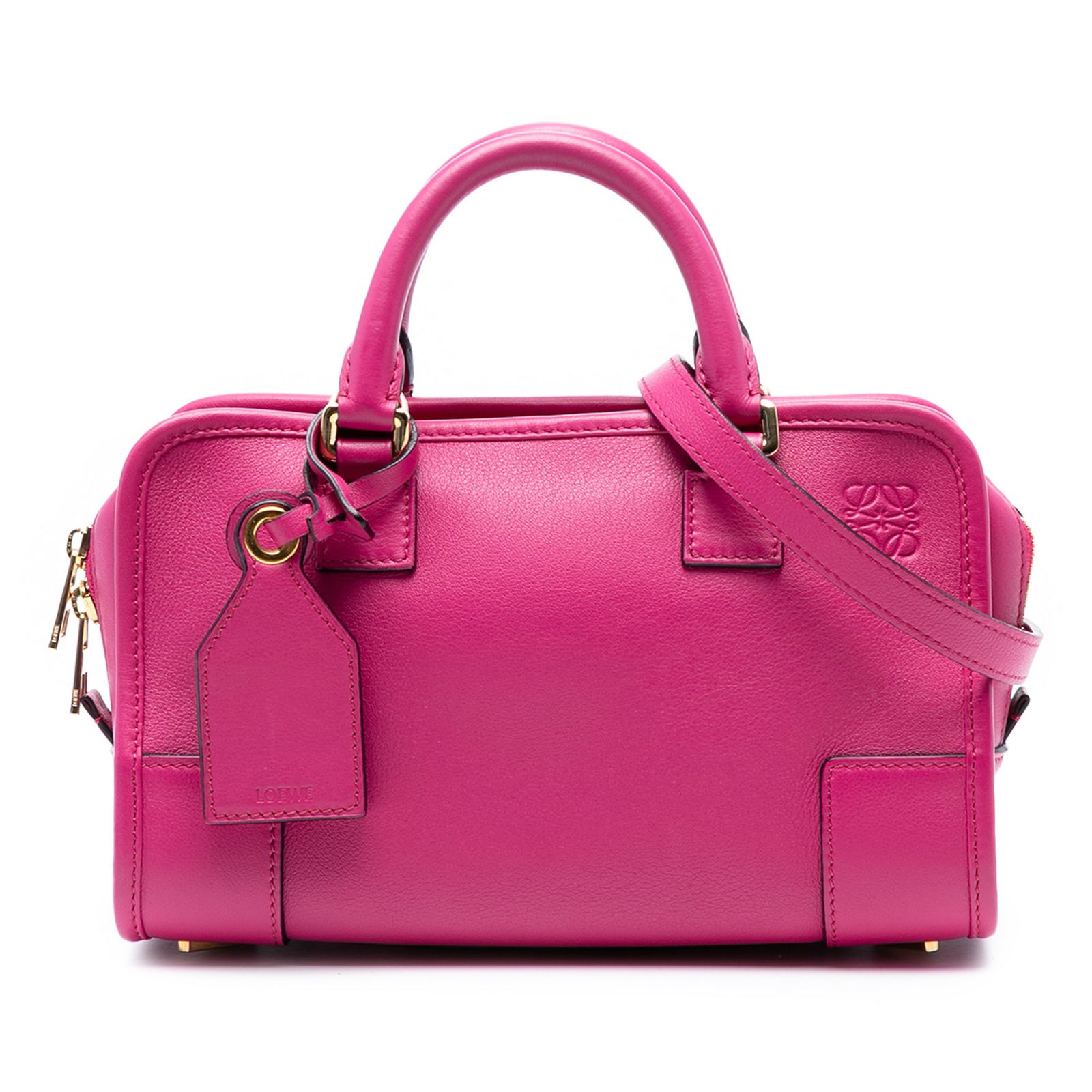 LOEWE Pink Leather Amazona 23 Handbag with Shoulder Strap (1 of 6)