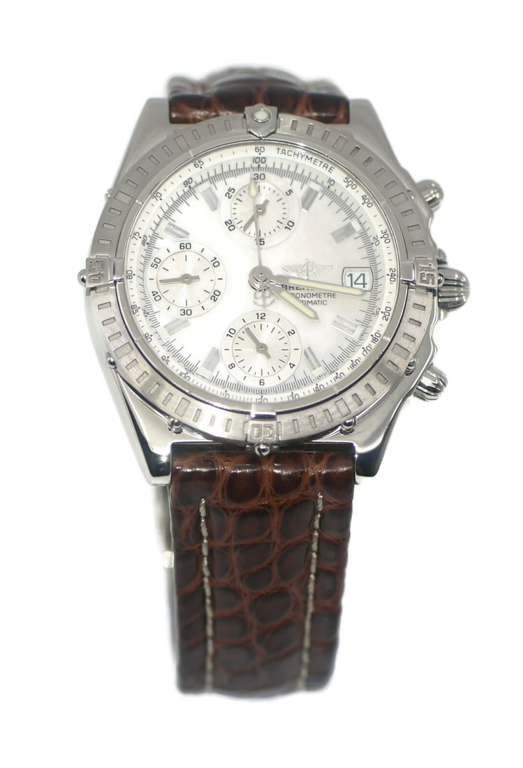 Breitling Chronomat Crosswind A13352 Stainless Steel Automatic Watch with Box and Papers: Breitling Chronomat Crosswind A13352 Stainless Steel Automatic Watch with Box and Papers This Breitling Chronomat Crosswind A13352 wristwatch features a stainless steel case with a diameter of 39mm. T