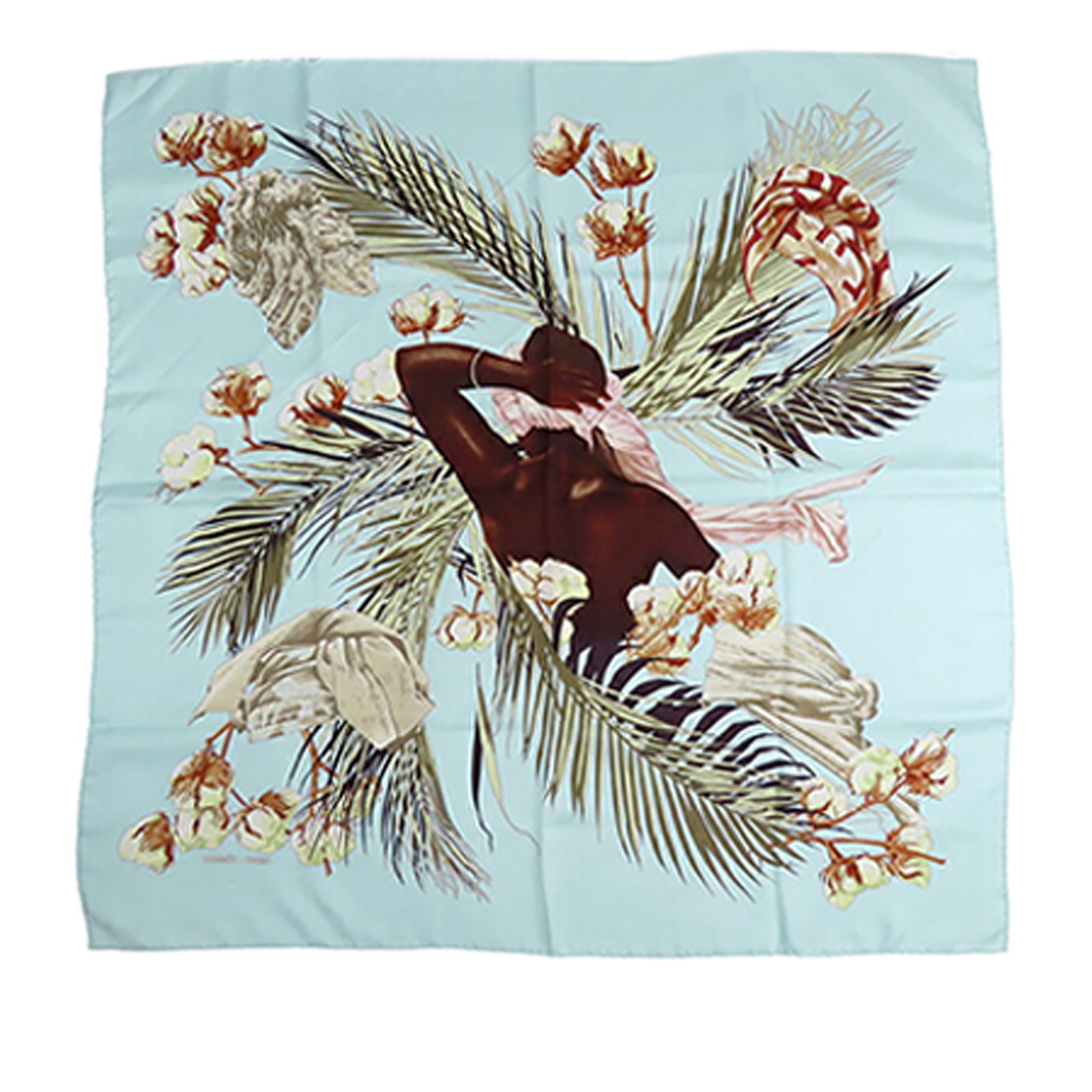 Hermes Turbans des Reines 90 Blue Silk Scarf from France (1 of 12)