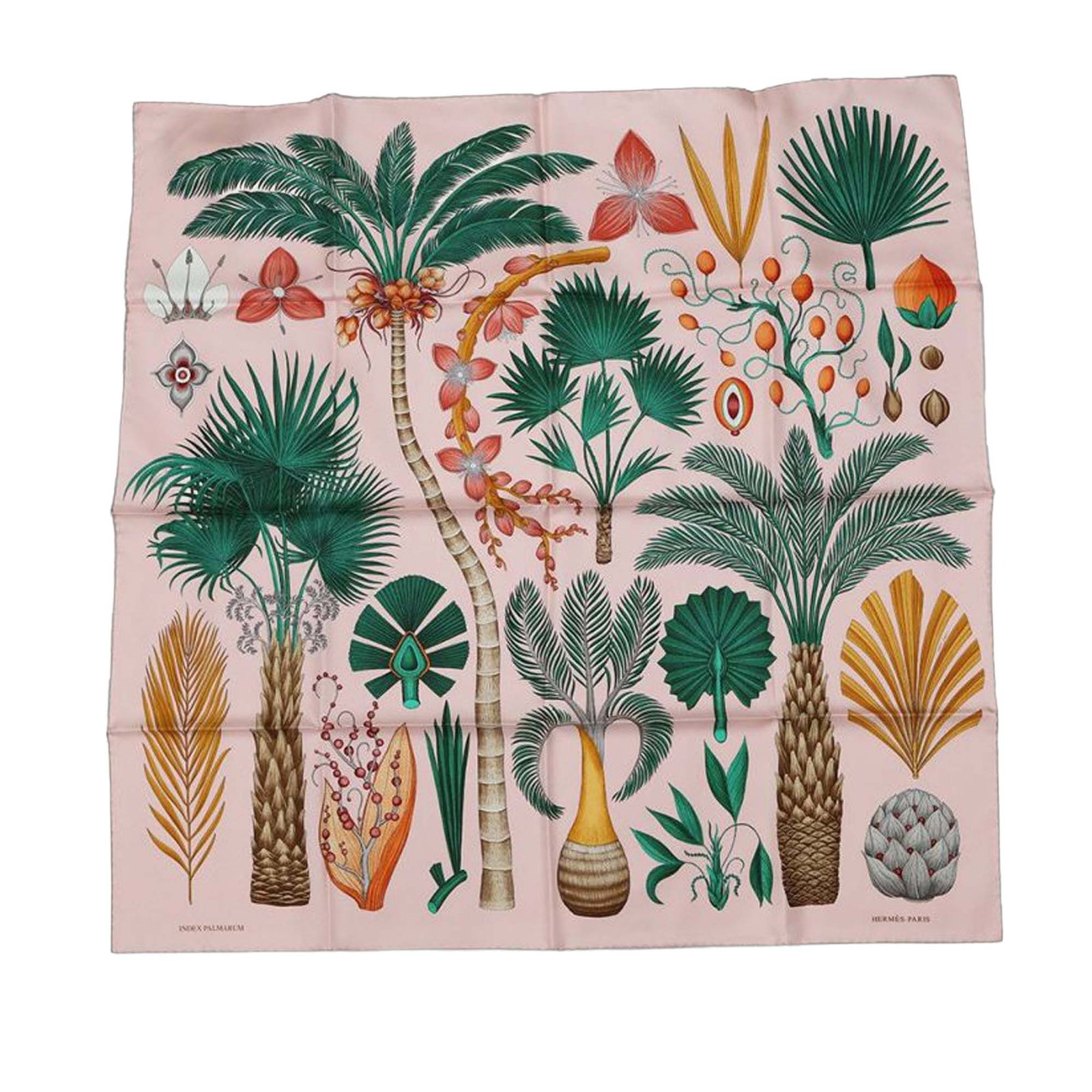 Index Palmarum 90 Pink Silk Scarf by Hermes (1 of 5)