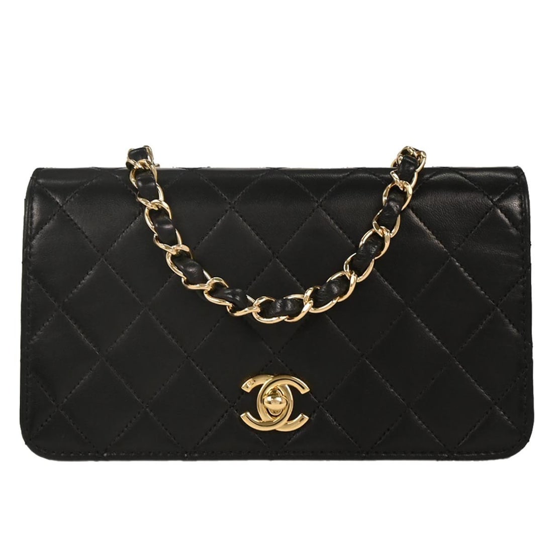Chanel Black Lambskin Quilted Mini Flap Shoulder Bag (1 of 10)