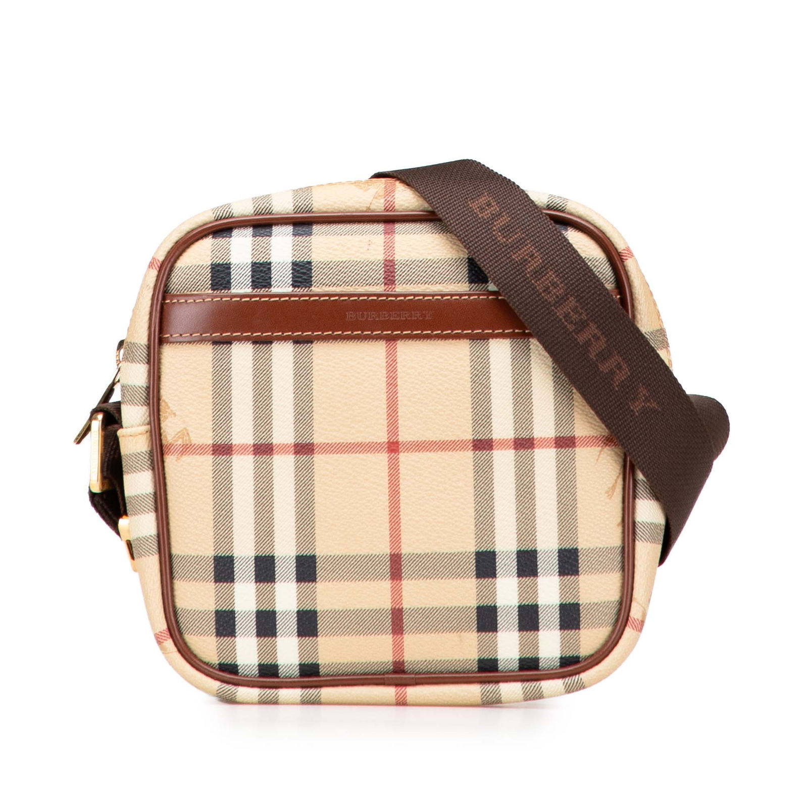 Burberry Haymarket Check Coated Canvas Crossbody Bag Italy (1 of 10)