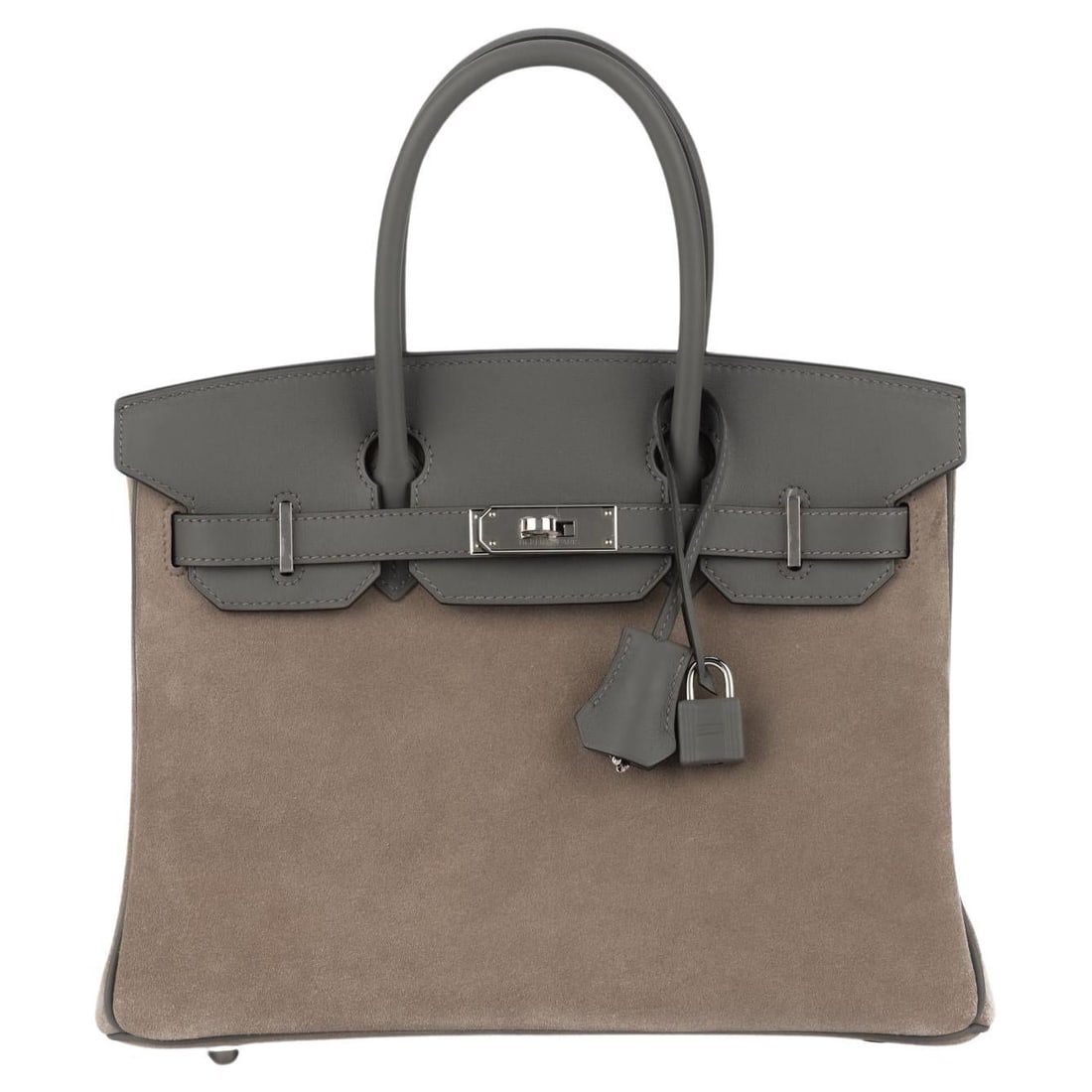 Hermes Birkin 30 Gris Grizzly Limited Edition New: Hermes Birkin 30 Gris Grizzly Limited Edition New Introducing the exquisite Hermes Birkin 30 in the stunning Gris Grizzly colorway. This limited edition, collectible bag is crafted from a combination