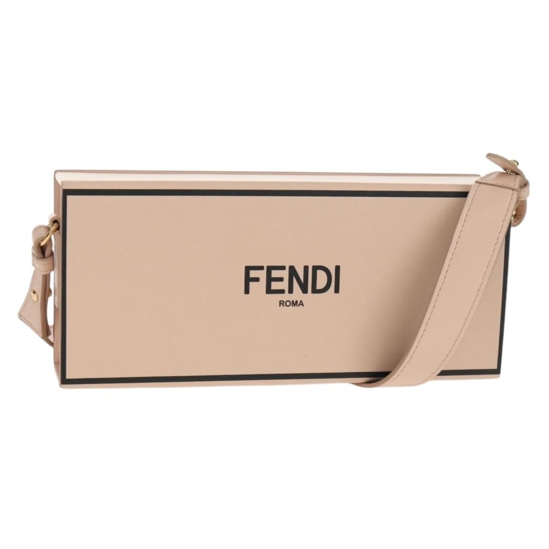 FENDI Box Horizontal Leather Shoulder Bag Pink Gold Auth 151310A: FENDI Box Horizontal Leather Shoulder Bag Pink Gold Auth 151310A This elegant FENDI Box Horizontal Shoulder Bag is crafted from high-quality leather in a stunning pink and gold color combination. Desi