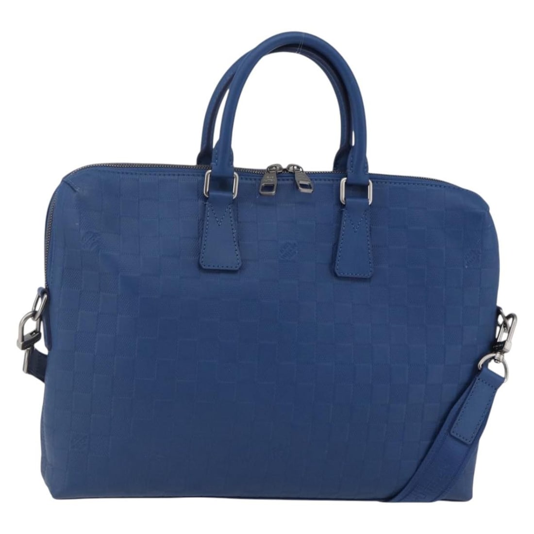 LOUIS VUITTON Damier Infini Jules Document Bag Blue N41328 Auth (1 of 18)