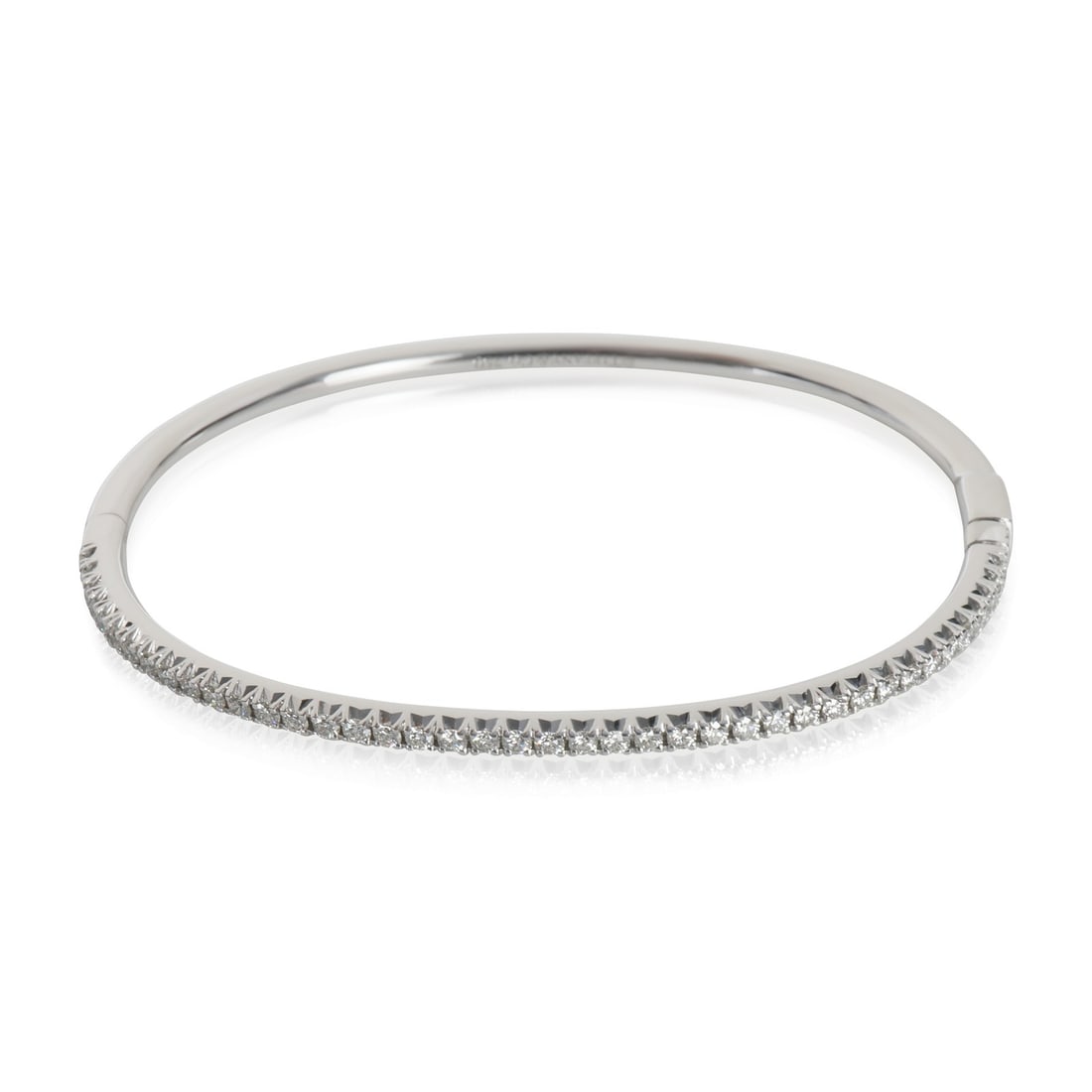 Tiffany & Co. 18k White Gold Metro Hinged Diamond Bracelet 0.61ct VS1 (1 of 4)
