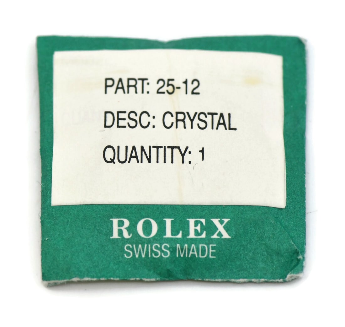 Rolex Crystal 25-12 Premium Replacement for Timepieces: Rolex Crystal 25-12 Premium Replacement for Timepieces Introducing the Rolex Crystal 25-12, a premium pre-owned replacement crystal designed for Rolex timepieces. This crystal reflects the exceptional