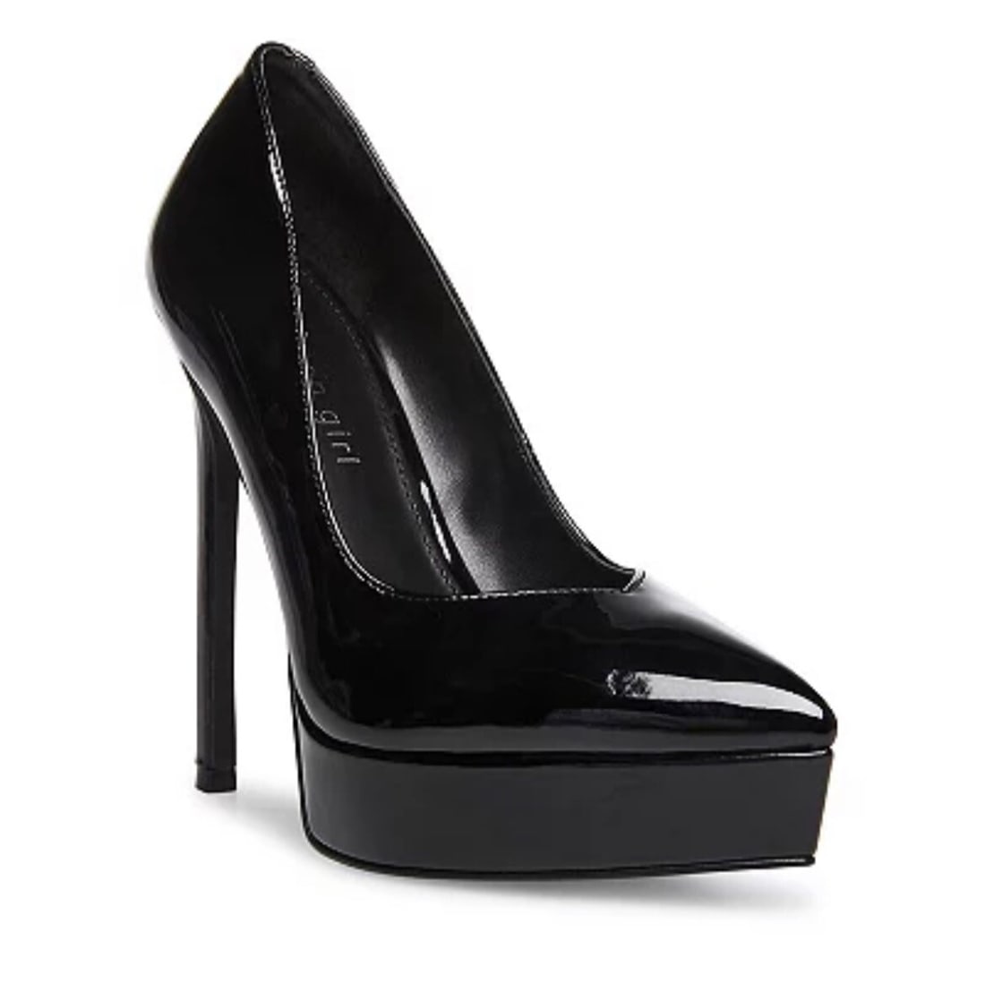Madden Girl Lidia Black Platform Heels Women's Size 9.5 (1 of 6)