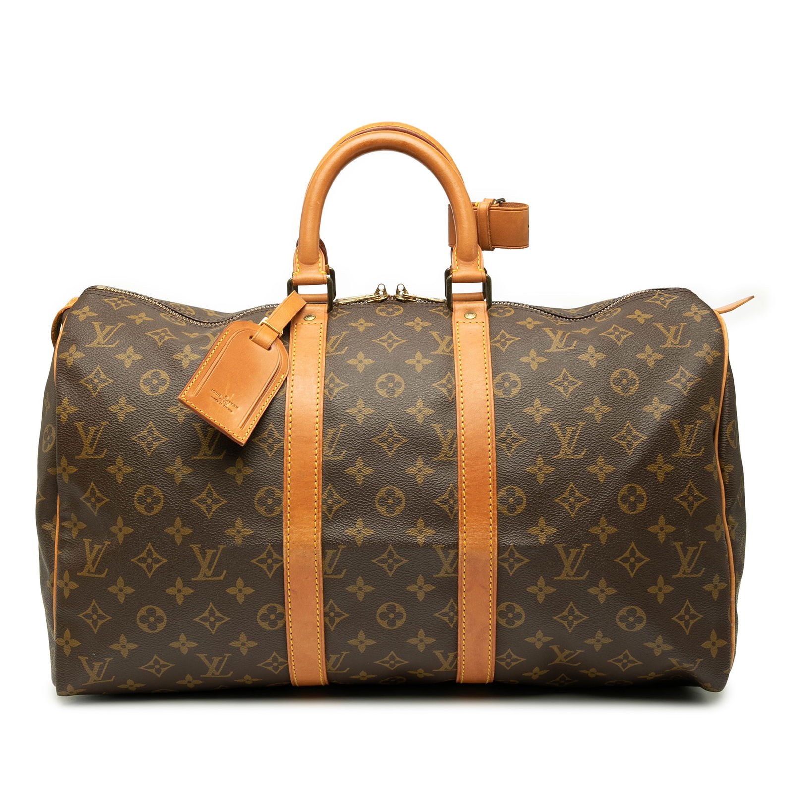 Louis Vuitton Monogram Keepall 45 Travel Bag with Leather Trim (1 of 7)