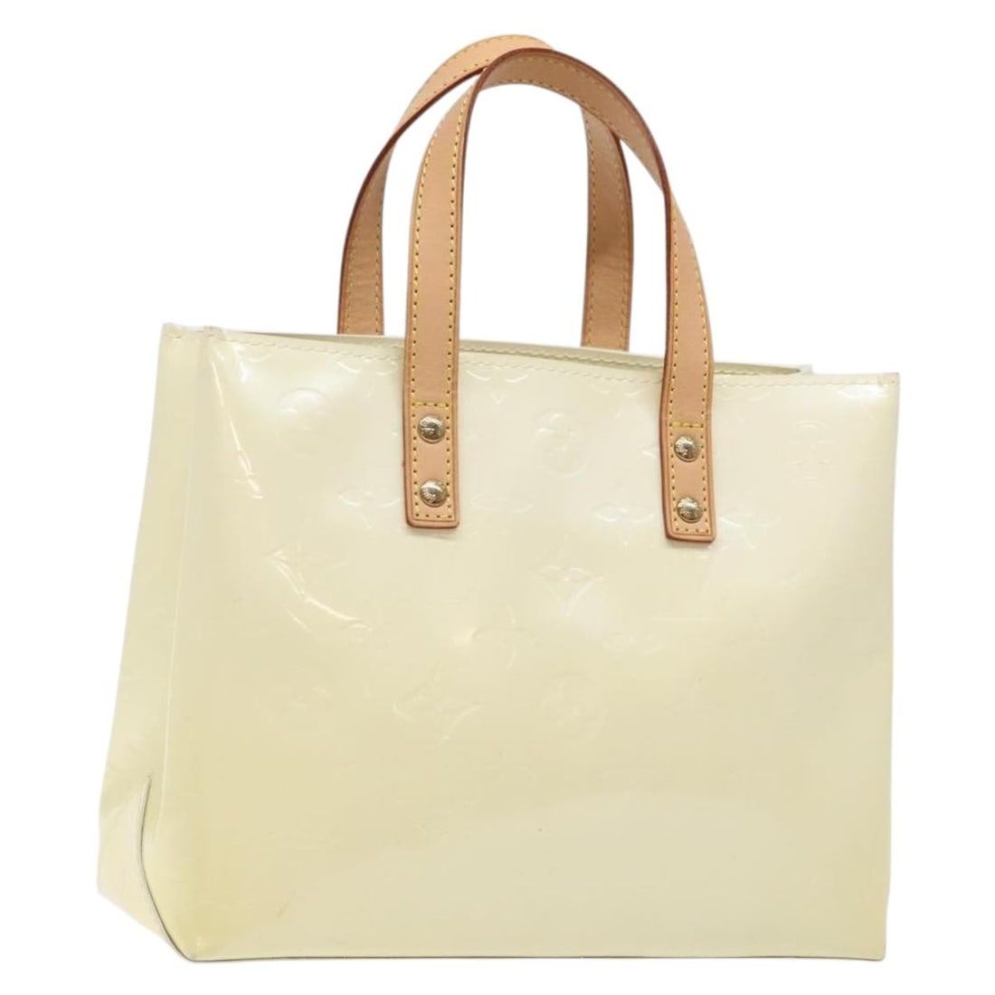 LOUIS VUITTON Monogram Vernis Reade PM Hand Bag Perle M91336 Auth (1 of 18)