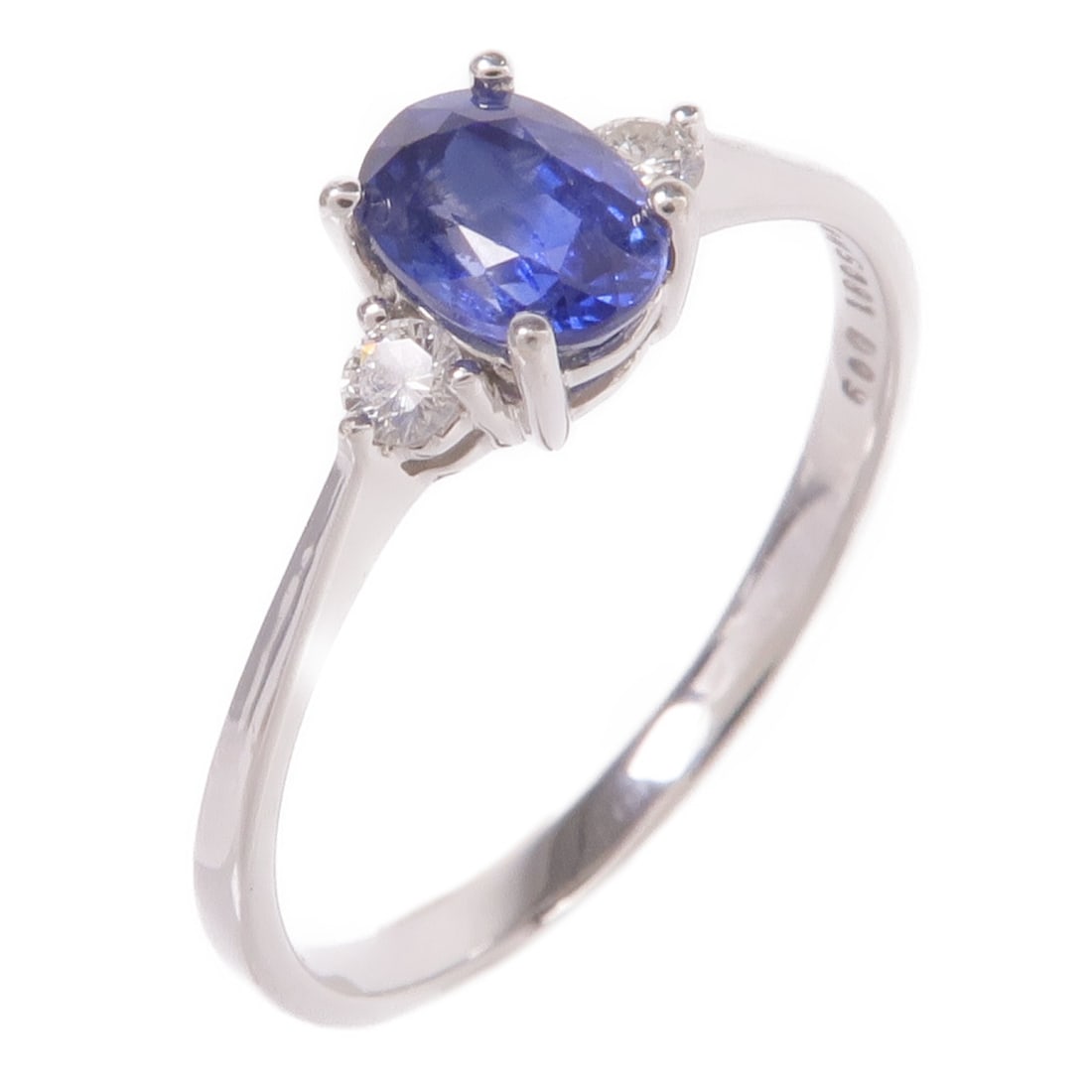 Sapphire Diamond Ring in 18K White Gold Size 8 (1 of 8)