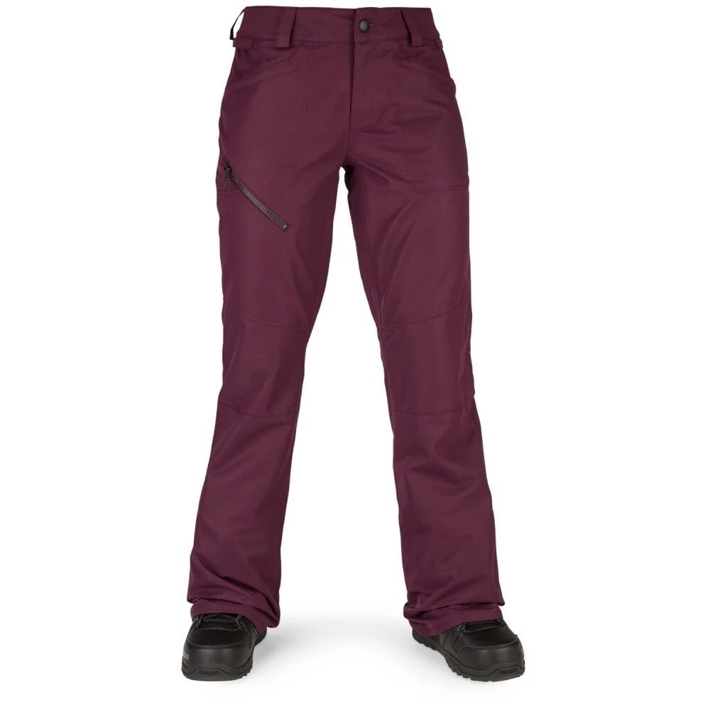 Volcom Juniors Hallen Burgundy Snow Pants Women's S (1 of 3)
