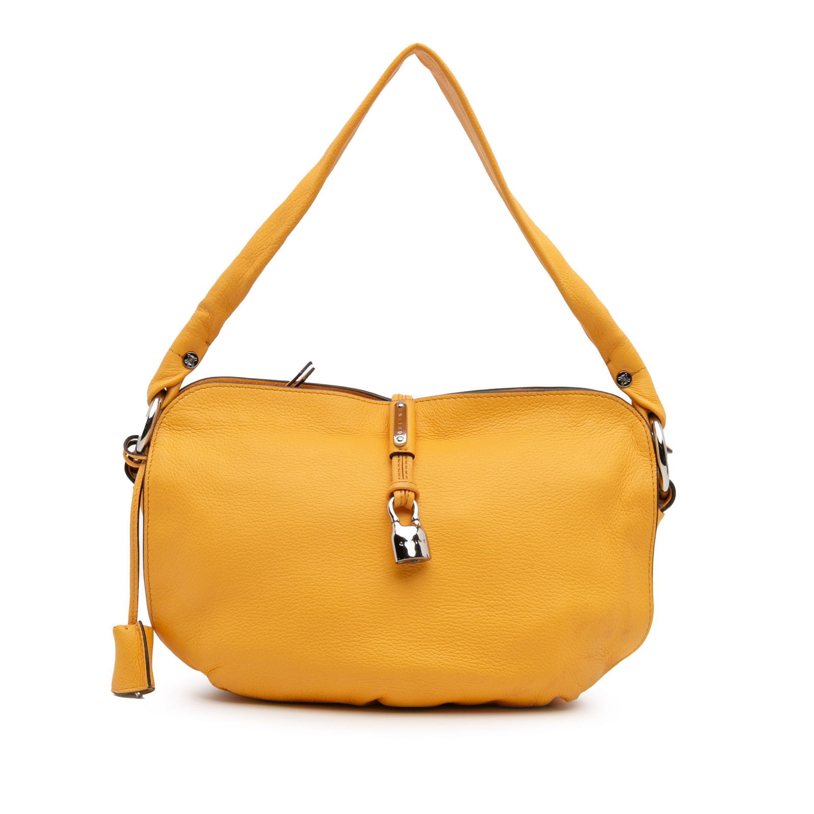 Celine Yellow Leather Bittersweet Hobo Shoulder Bag: Celine Yellow Leather Bittersweet Hobo Shoulder Bag Introducing the Celine Leather Bittersweet Hobo, a stylish shoulder bag crafted from high-quality leather. This chic accessory features a flat leath