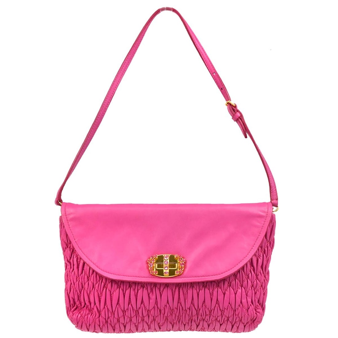 Miu Miu Vintage Pink Lambskin Nappa Shoulder Bag 194/A (1 of 10)