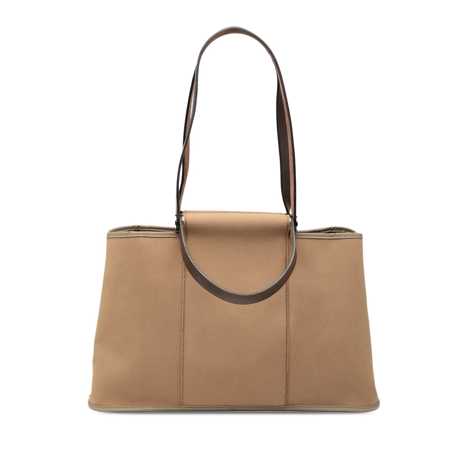Hermes Cabag Elan PM Canvas and Leather Satchel Tote (1 of 9)