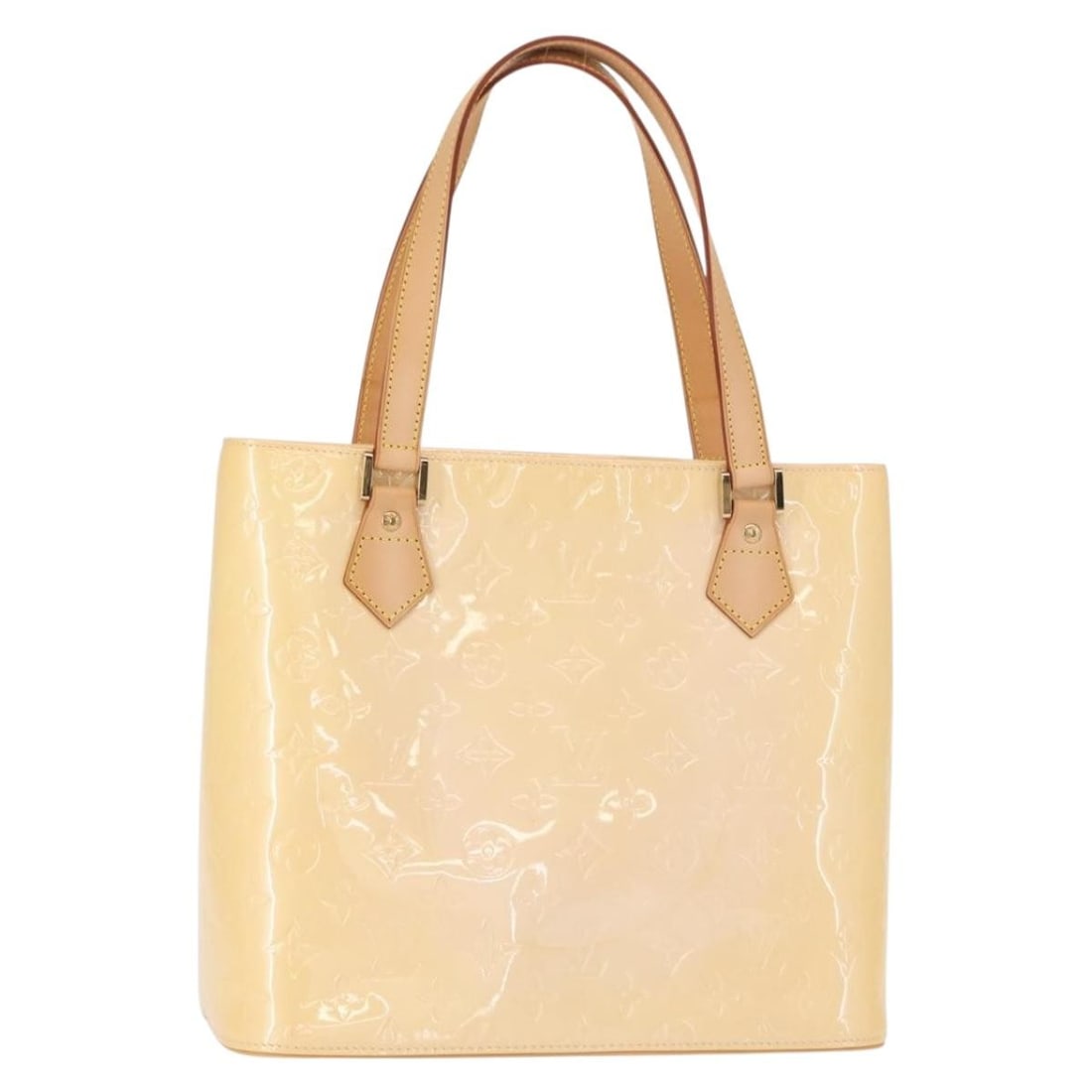 LOUIS VUITTON Monogram Vernis Houston Hand Bag Marshmallow Pink M91302 Auth: LOUIS VUITTON Monogram Vernis Houston Hand Bag Marshmallow Pink M91302 Auth The Louis Vuitton Monogram Vernis Houston Bag in a delightful Marshmallow Pink is a stylish and elegant handbag crafted from