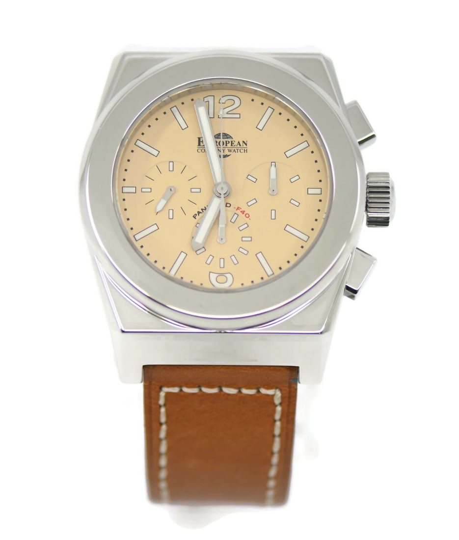 European Company Watch Panhard PF40 Stainless Steel 46mm Automatic Leather Band (1 of 5)