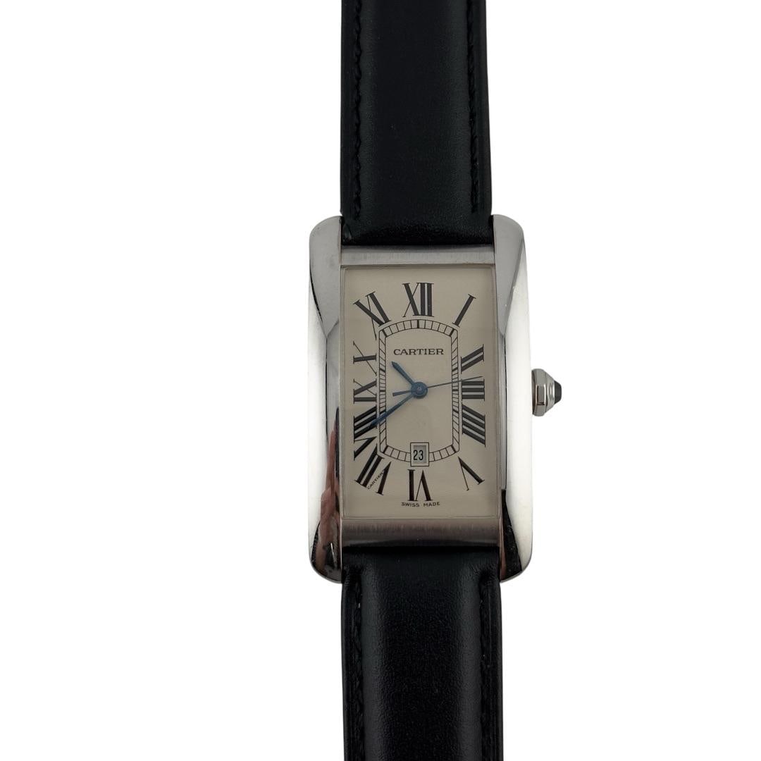 Tank Americaine Reference 1741 White Dial Mens Watch with Leather Strap (1 of 3)