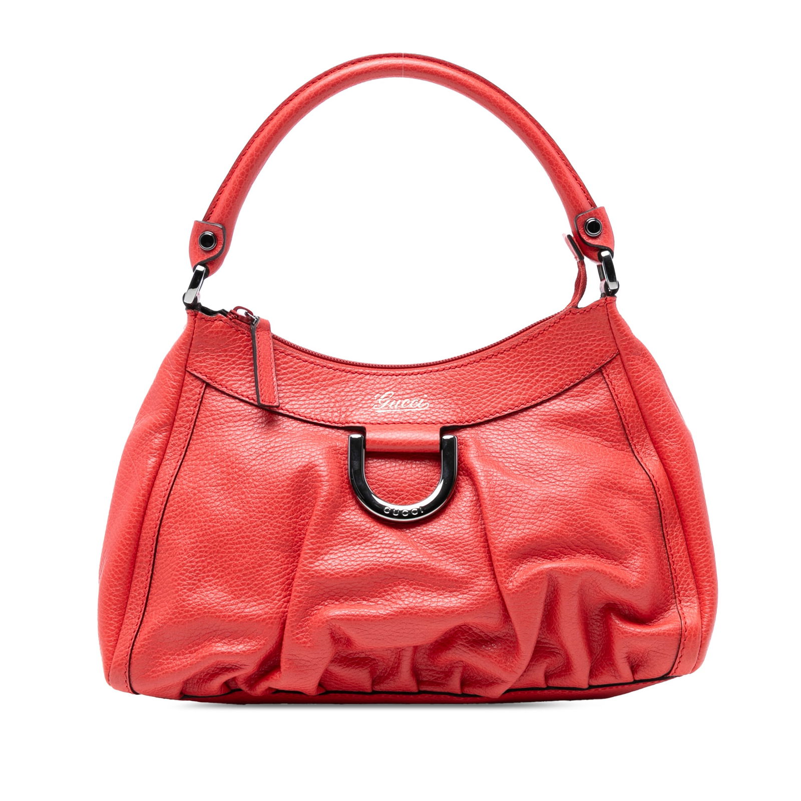 Gucci Red Leather Abbey D-Ring Shoulder Bag Italy (1 of 7)