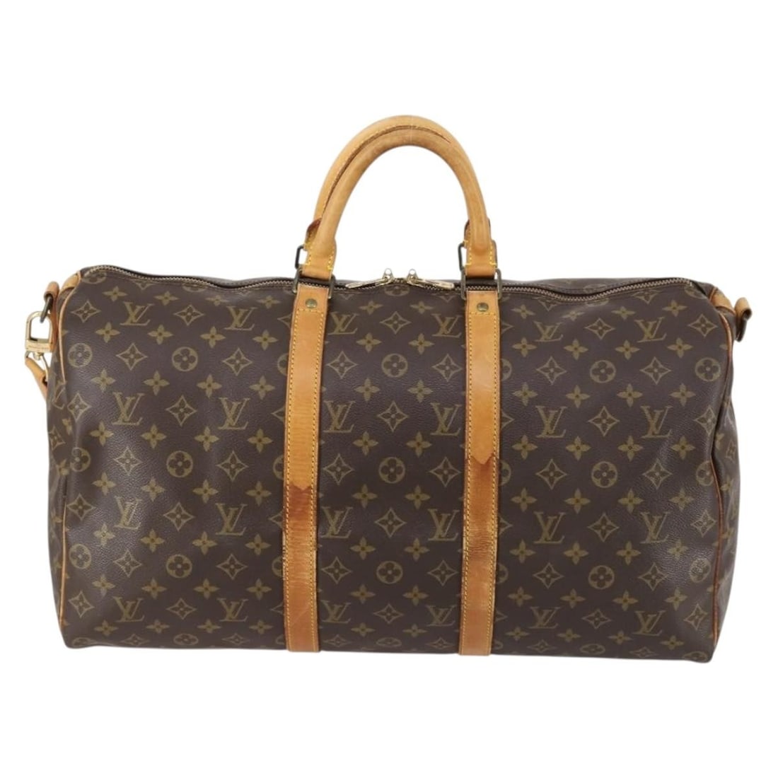 Keepall Bandouliere 50 Travel Bag Multicolour by Louis Vuitton: Keepall Bandouliere 50 Travel Bag Multicolour by Louis Vuitton This pre-owned Louis Vuitton Keepall Bandouliere 50 Boston bag features a multicolour design and is crafted for travel use. The bag is in