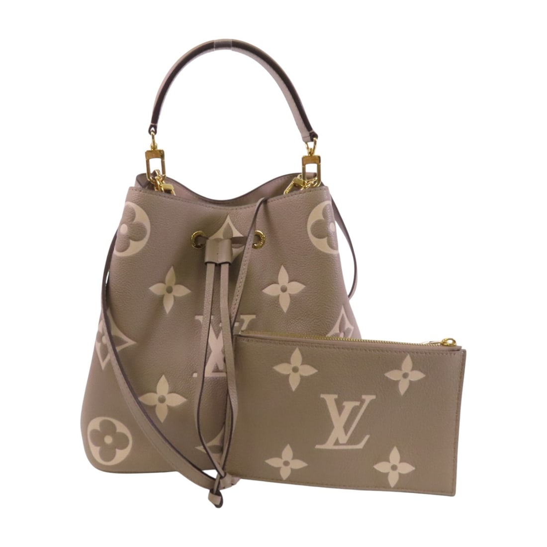LOUIS VUITTON NeoNoe MM Beige Calfskin 2way Shoulder Bag M45555 (1 of 18)
