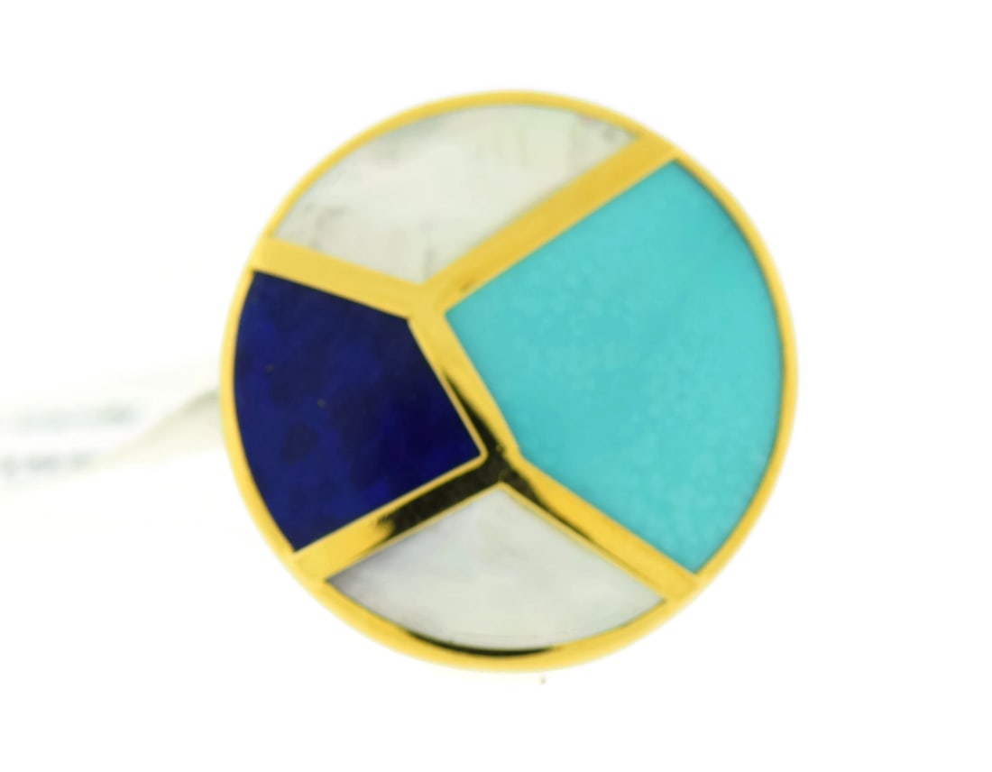 Ippolita Rock Candy 18K Yellow Gold Turquoise Ring Size 7.25: Ippolita Rock Candy 18K Yellow Gold Turquoise Ring Size 7.25 This exquisite Ippolita Rock Candy ring features a stunning turquoise stone set in luxurious 18K yellow gold. Designed in a size 7.25, this