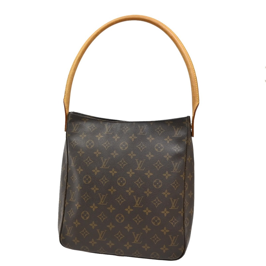 Looping Shoulder Bag by Louis Vuitton in Brown Monogram: Looping Shoulder Bag by Louis Vuitton in Brown Monogram This pre-owned Louis Vuitton Looping shoulder bag features the signature brown monogram canvas. It is designed for women and remains in very goo